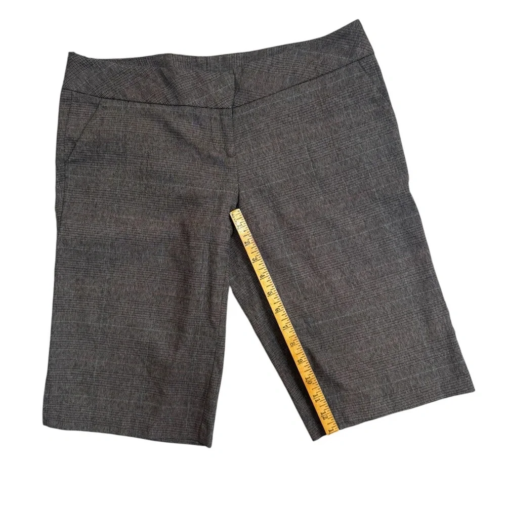 Fresh & Wear Plaid Bermuda Shorts Brown Tailored High Rise Women’s Medium